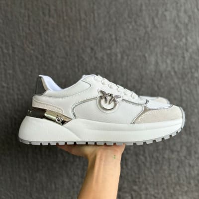 Zapatillas Pinko Love Birds Low-Top Blancas1