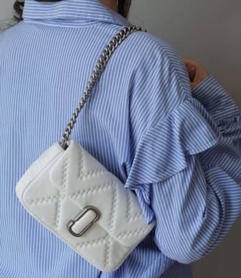 Cartera Marc Jacobs Acolchada Cuero Blanco1