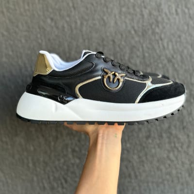 Zapatillas Pinko Love Birds Low-Top Negro1