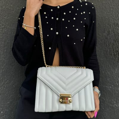 Cartera Michael Kors Acolchada Witney Medium blanco1