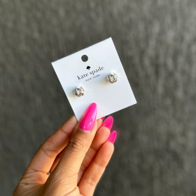 Aros Kate Spade Circon transparente Redondo1