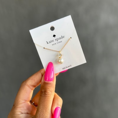 Collar Kate Spade perla dorado1