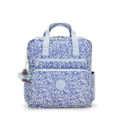 Mochila Maternal Kipling Audrie Flores azules1