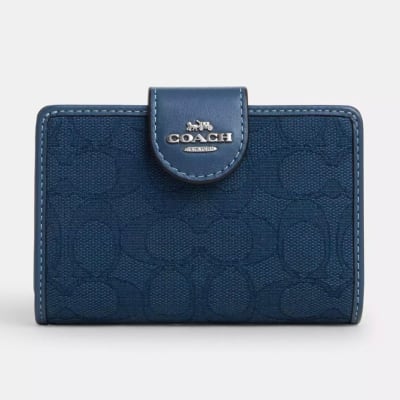 Billetera Coach Monograma Azul1