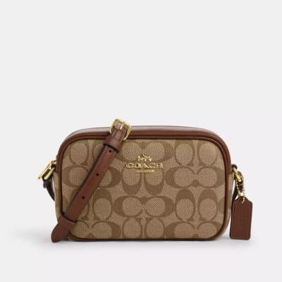 Cartera Coach Small Jaime Monograma camel1
