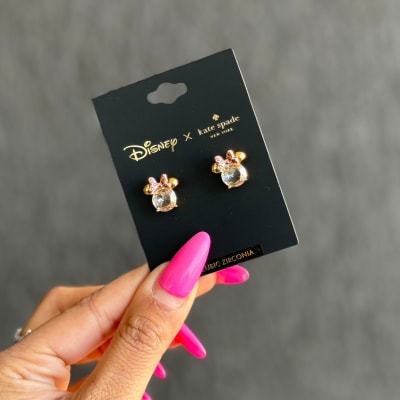 Aros Kate Spade minnie circones transparentes dorados1