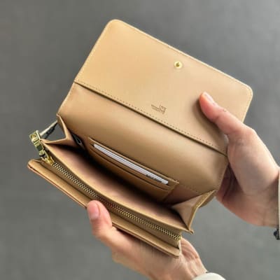 Billetera Love Moschino Beige