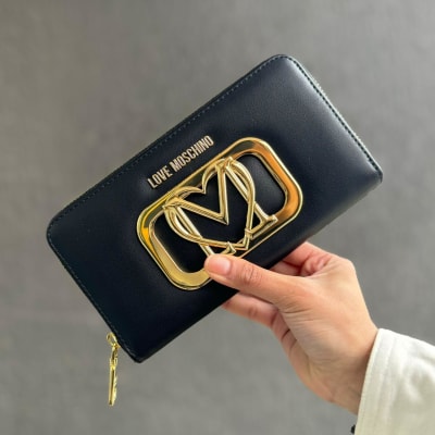 Billetera Love Moschino Cierre Negro1