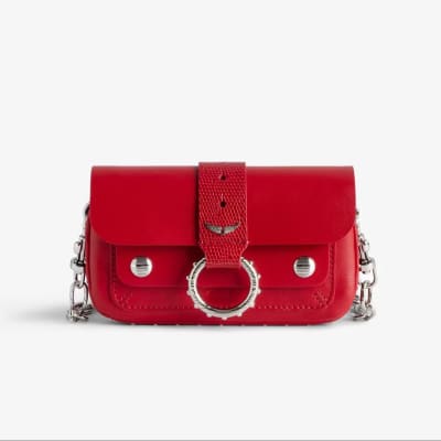 Cartera Zadig et Voltarie Kate Cuero Rojo