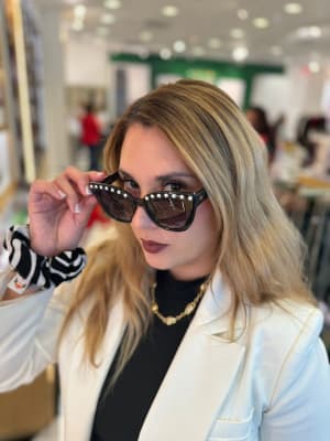 Lentes kate spade con perlas negros1