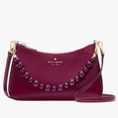 Cartera Kate Spade Madison Con perlas Cuero Cherry1