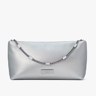 Cartera Kate Spade Anya Shoulder Bag Cuero Plateado1