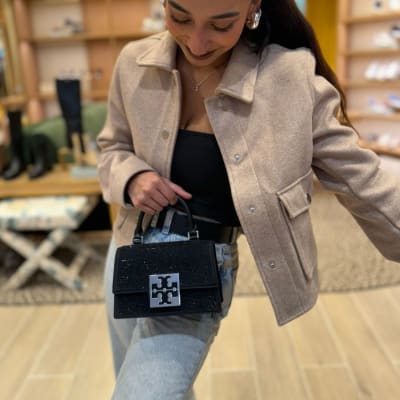 Cartera Tory Burch de fiesta Negra brillante1