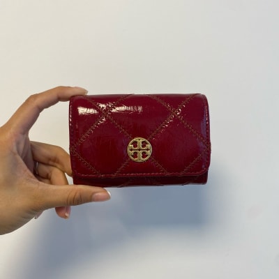 Monedero Tory Burch Acolchado rojo brillante1