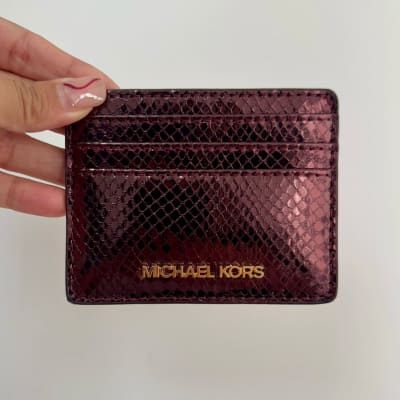 Tarjetero Michael Kors Burdeo brillante