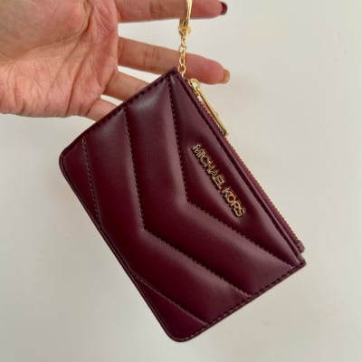 Tarjetero Michael Kors Acolchado burdeo1