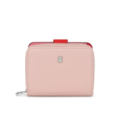 Billetera Tous New Dubai rosa y beige1
