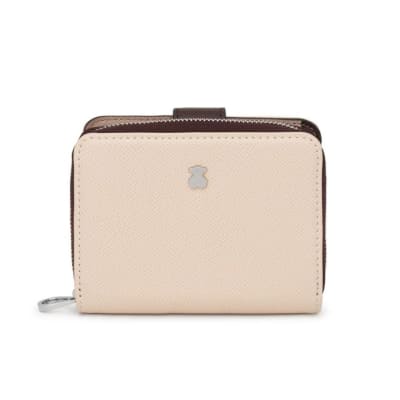 Billetera Tous New Dubai beige y marrón1