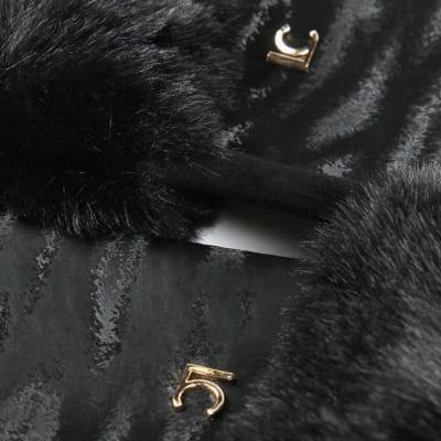 Guantes Lola Casademun Animal print Negros