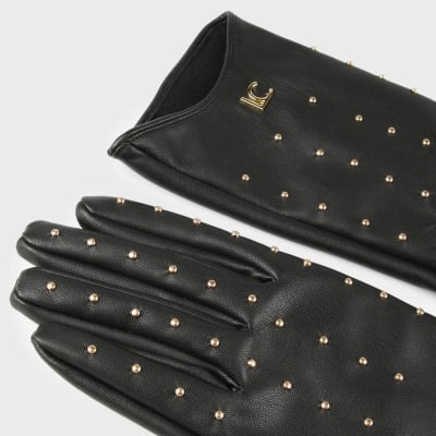 Guantes Lola Casademunt Negro con tachas