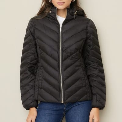 Parka Mujer Michael Kors Pluma Negro