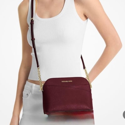 Cartera Michael Kors Crossbody Dome Burdeo1