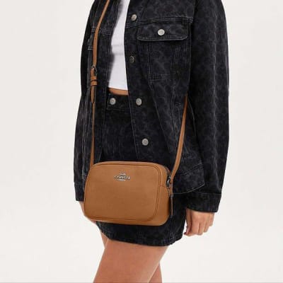 Cartera Coach Jamie Grande Cuero Camel