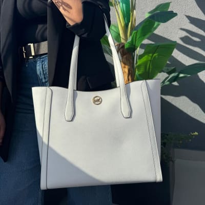 Cartera Michael Kors Tote Leida Blanco