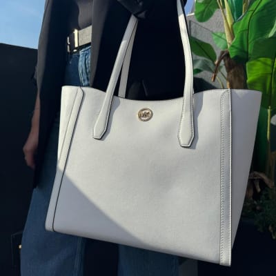 Cartera Michael Kors Tote Leida Blanco