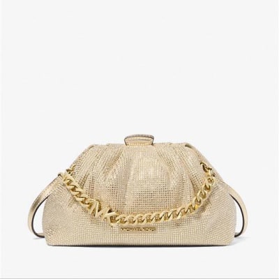 Cartera Michael Kors Nola brillante dorada1