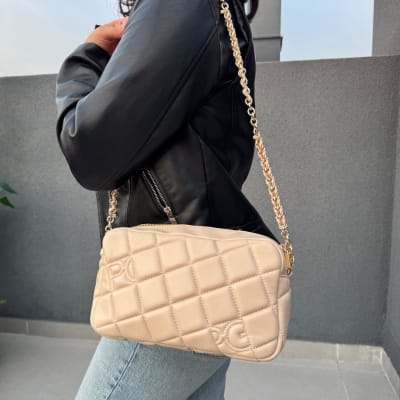 Cartera Purificación Garcia Cuero Beige1