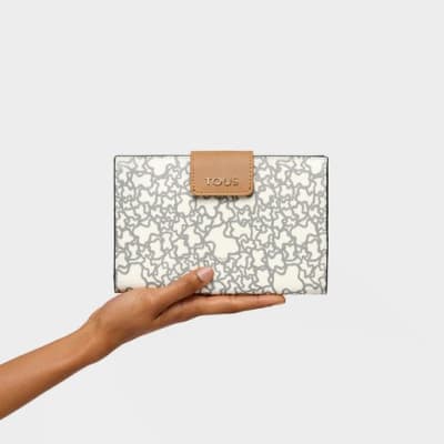 Billetera Tous Kaos Mediana Beige y negro1
