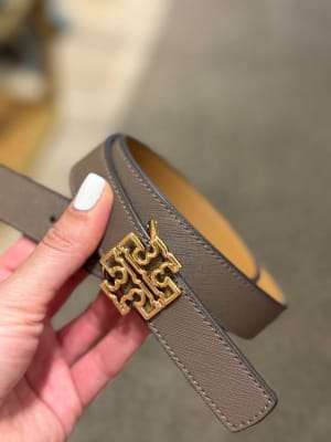 Cinturon Tory Burch Cafe/taupe hebilla dorada1