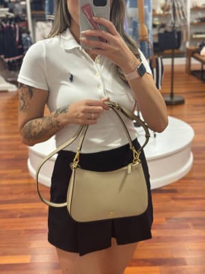 Cartera Polo Ralph Lauren Crossbody Beige