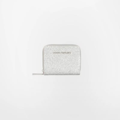 Billetera Chiara Ferragni Mediana Glitter plateado