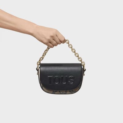 Cartera Tous medialuna negro y beige Kaos Icon1