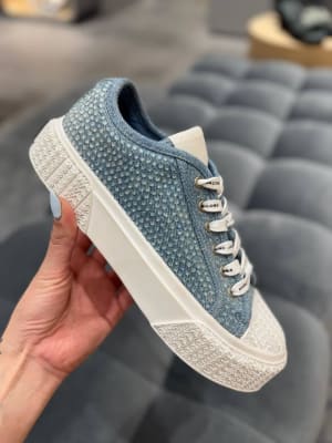 Zapatillas Marc Jacobs Denim con cristales celestes