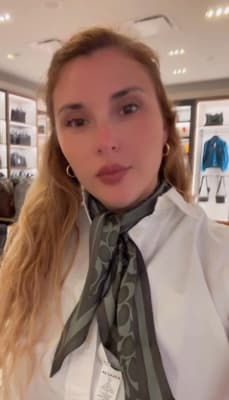 Pañuelo coach Seda monograma Verde Oliva