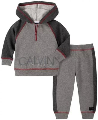 Buzo Calvin Klein Kids gris oscuro
