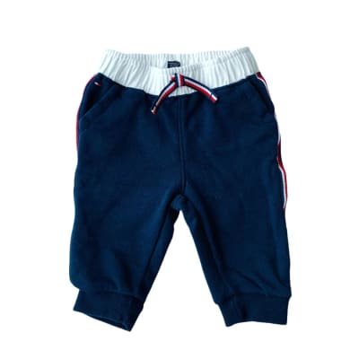 Pantalon Tommy Hilfiger Kids con franjas azul marino1