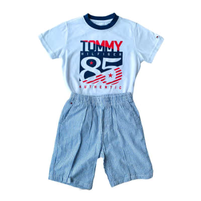 Conjunto Tommy Hilfiger Kids polera y pantalon de lino1