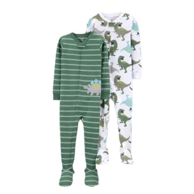 Set 2 pijamas Carter's dinosaurios verde1
