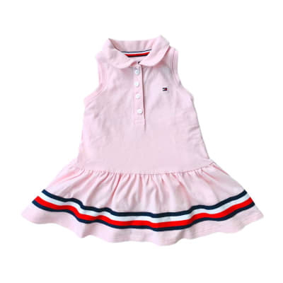 Vestido Tommy Hilfiger Kids cuello rosa claro1