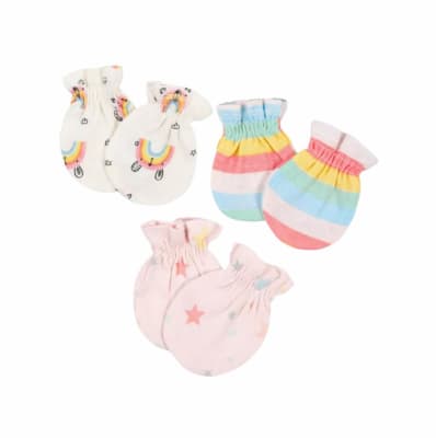 Set 3 Mitones gato arcoiris Gerber1