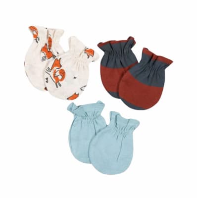 Set 3 Mitones Zorro naranjo Gerber