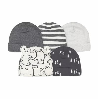 Set 5 Gorros Gerber Osito gris marengo1