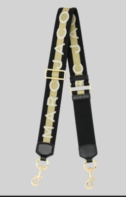 Correa Marc Jacobs black/gold letras1