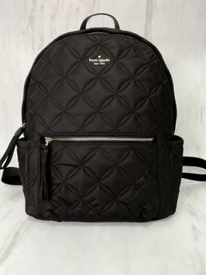 Mochila Kate Spade Chelsea Quilted acolchada negra2