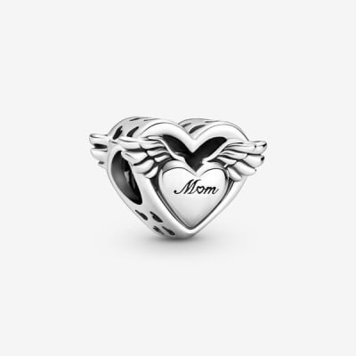 Charm Pandora corazon mom alas de angel1