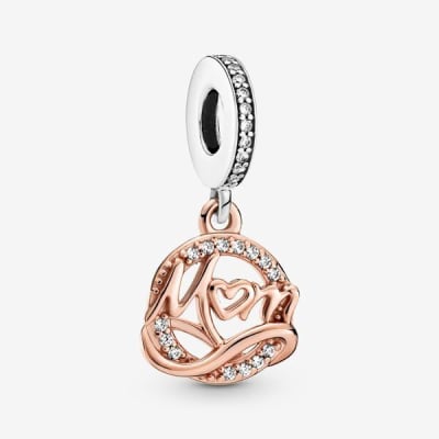 Charm Pandora mom colgante bicolor1